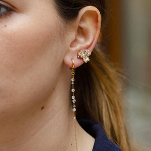 Cecile Boccara/Golden crystal earrings
