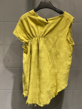 Load image into Gallery viewer, 義大利設計師品牌/Lime green top 義大利提花棉布上衣(40/42)