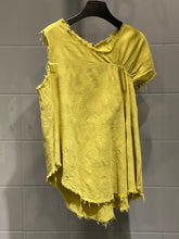 Load image into Gallery viewer, 義大利設計師品牌/Lime green top 義大利提花棉布上衣(40/42)