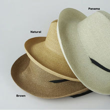 Load image into Gallery viewer, 日本設計師草帽/Wide brim paper hat (Natural/Brown/Denim)