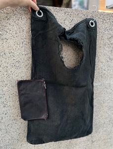 Delle Cose/Black post canvas bag