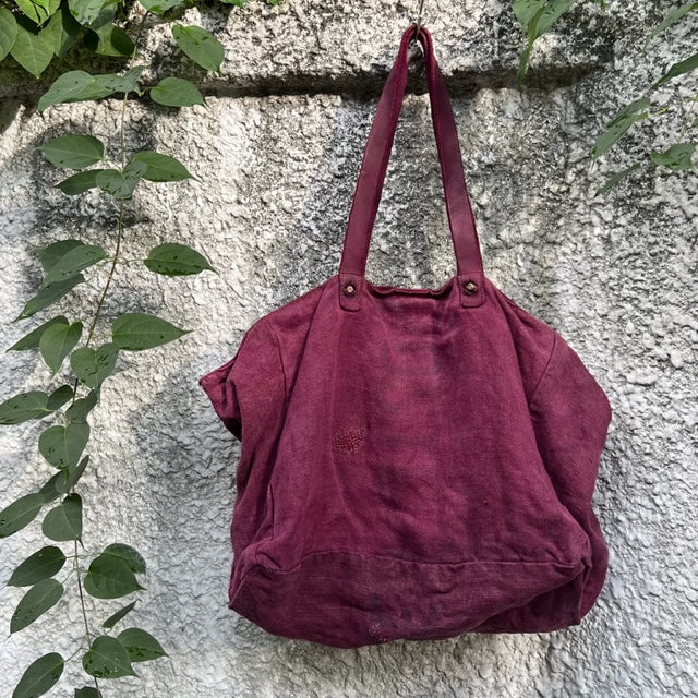 Delle Cose/Purple canvas bag