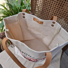 Load image into Gallery viewer, Campomaggi/White Canvas Tote with Rockin'1000 Print