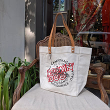 Load image into Gallery viewer, Campomaggi/White Canvas Tote with Rockin'1000 Print