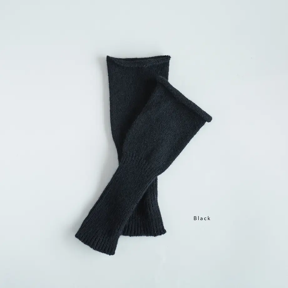 日本設計師帽款/Cashmere Knitting Gloves (Black/Beige/Sea Blue) - OBEIOBEI