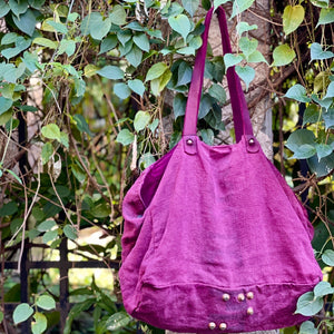 Delle Cose/Purple canvas bag - OBEIOBEI