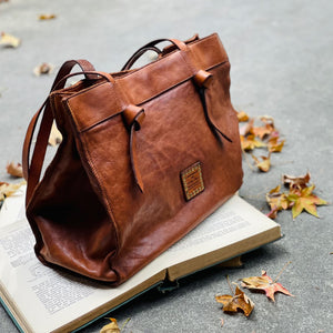 Campomaggi/Cognac Tote Bag - OBEIOBEI