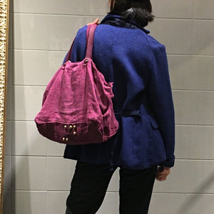Delle Cose/Purple canvas bag - OBEIOBEI