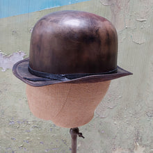 Load image into Gallery viewer, Move/Leather Bowler Hat - OBEIOBEI