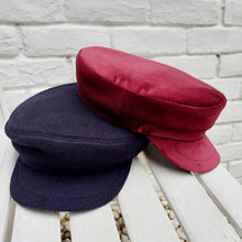 Load image into Gallery viewer, Borsalino/Red Velvet Sailor Cap - OBEIOBEI