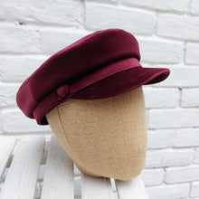 Load image into Gallery viewer, Borsalino/Red Velvet Sailor Cap - OBEIOBEI