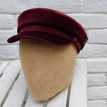 Load image into Gallery viewer, Borsalino/Red Velvet Sailor Cap - OBEIOBEI