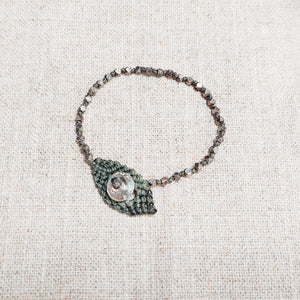 ISHI/Silver Bracelet (Black/Green) - OBEIOBEI