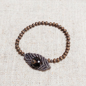 ISHI/Brown Brass Beads Bracelet - OBEIOBEI