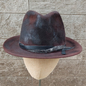Move/Dark brown felt hat - OBEIOBEI