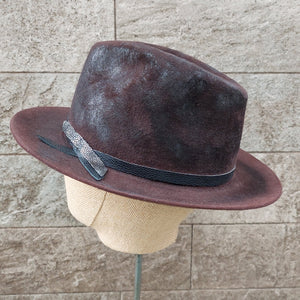 Move/Dark brown felt hat - OBEIOBEI