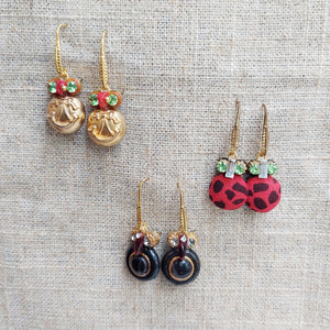 Tutti Gufi/Red Owl Earrings - OBEIOBEI