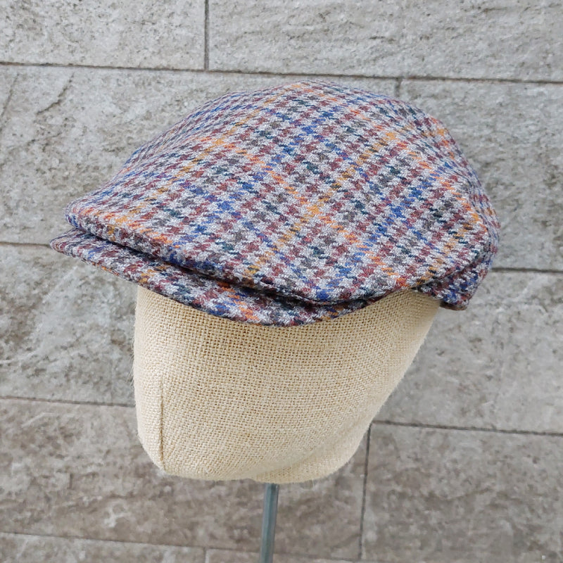 Borsalino/Brown Houndstooth Cap - OBEIOBEI