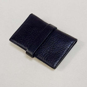Isabel Benenato/Leather Card Holder (Black/Brown) - OBEIOBEI