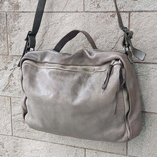 Load image into Gallery viewer, Delle Cose/Gray Calf Leather Laptop Bag - OBEIOBEI