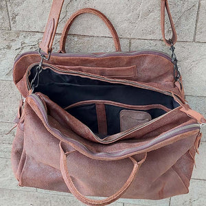 Delle Cose/Brown Calf Leather Doctor Bag - OBEIOBEI