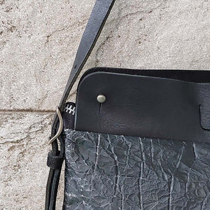 Delle Cose/Black Nylon Handbag - OBEIOBEI