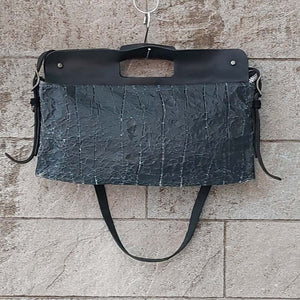 Delle Cose/Black Nylon Handbag - OBEIOBEI