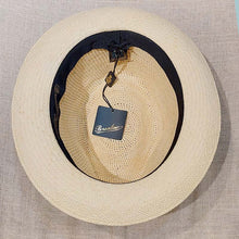 Load image into Gallery viewer, Borsalino/Small brim Panama hat-Blue ribbon - OBEIOBEI