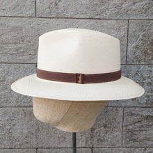 Load image into Gallery viewer, Borsalino/Medium Brim Panama Hat - Leather Trim - OBEIOBEI