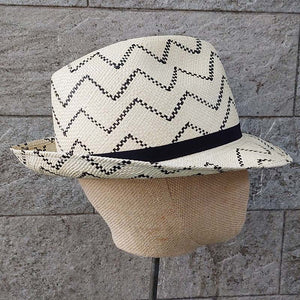 Borsalino/Medium Brim Panama Hat - Star Pattern - OBEIOBEI