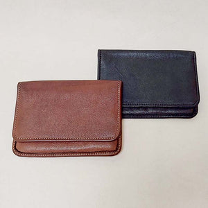 Christian Peau/Leather Cardcase (Black/Brown) - OBEIOBEI