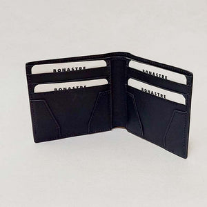 Bonastre/Leather Wallet (Black/Brown) - OBEIOBEI