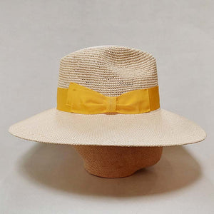 Borsalino/Wild Brim Lady Hat - Yellow Ribbon - OBEIOBEI