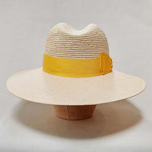 Load image into Gallery viewer, Borsalino/Wild Brim Lady Hat - Yellow Ribbon - OBEIOBEI