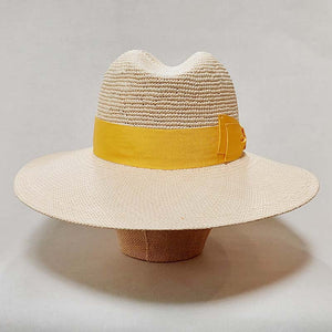 Borsalino/Wild Brim Lady Hat - Yellow Ribbon - OBEIOBEI