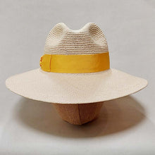 Load image into Gallery viewer, Borsalino/Wild Brim Lady Hat - Yellow Ribbon - OBEIOBEI