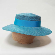 Load image into Gallery viewer, Borsalino/Wild Brim Boater Hat - Blue - OBEIOBEI