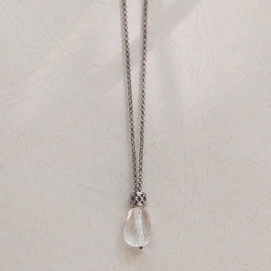 ORNER/Silver Crystal Necklace - OBEIOBEI