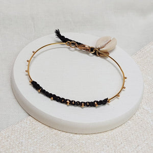 Polder/Black Shell Bracelet - OBEIOBEI