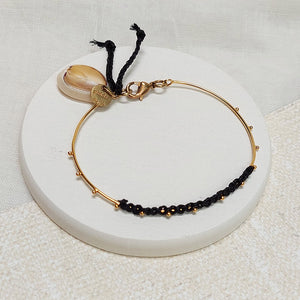 Polder/Black Shell Bracelet - OBEIOBEI