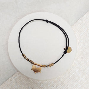 Polder/Black Pendant Bracelet - OBEIOBEI