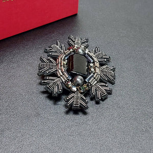 My BOB/Black Crystal Brooch - OBEIOBEI