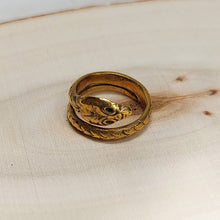 Load image into Gallery viewer, Cooperative de Creation/Brass Snake Ring - OBEIOBEI