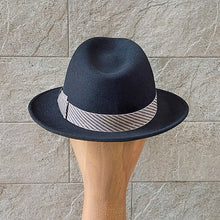 Load image into Gallery viewer, Borsalino/Black fedora hat(Medium brim) - OBEIOBEI