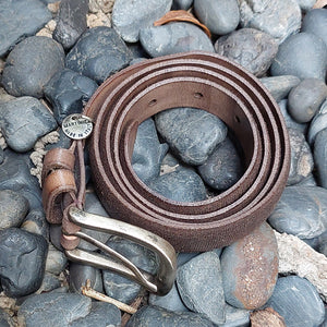 Martinica/Dark Brown Leather Belt - OBEIOBEI