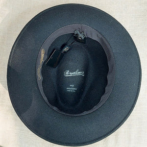 Borsalino/Black fedora hat(Medium brim) - OBEIOBEI
