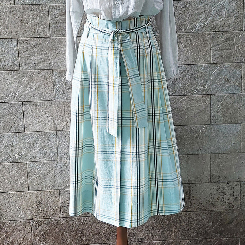 PDR/Mint Check Pattern Skirt - OBEIOBEI