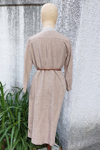 PDR/Beige Linen Dress - OBEIOBEI