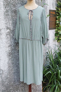 PDR/Green Viscose Dress - OBEIOBEI