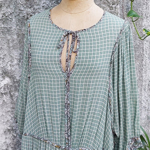 PDR/Green Viscose Dress - OBEIOBEI